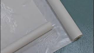 Secondary felt adhesive backing laminated felt roll factory on floor [upl. by Alabaster]