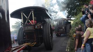 Showmans Engines Climb Hill Out of Brixham [upl. by Aradnahc778]