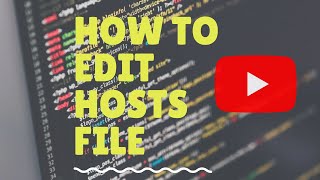 How Edit Host file Windows 10 Using Notepad [upl. by Adallard]