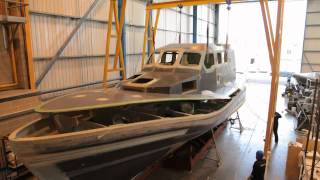 Shannon lifeboat fitting at Berthon Boat Company [upl. by Jerroll]