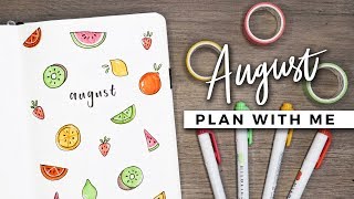 PLAN WITH ME  August 2018 Bullet Journal Setup [upl. by Epolenep743]