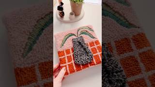 Diy  Punch Needle rug  The making process punchneedlerug tuftingcarpet tufting [upl. by Anayhd92]