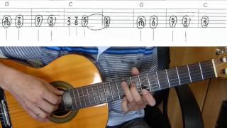 Guitar lesson  Foot Tapper  The Shadows  Easy Guitar melody tutorial  TAB [upl. by Savdeep]