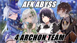 4 Archon Afk Team vs Bot Half Continuous Abyss 42  Genshin Impact [upl. by Hu]