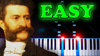 Johann Strauss II  The Blue Danube  EASY Piano Tutorial [upl. by Stannfield]