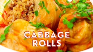 Cabbage Rolls Recipe with Ground Beef and Rice  Cabbage Rolls [upl. by Adelpho]