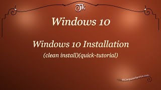 Windows  How to Install Windows 10 clean install quick tutorial [upl. by Immaj]