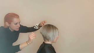 Tutorial  Inverted BOB  Taglio capelli corti 2024 [upl. by Ynaffets]