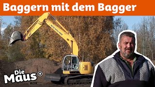 Wie steuert man einen Bagger  DieMaus  WDR [upl. by Greff222]