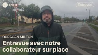 Milton fonce sur la Floride  entrevue avec notre collaborateur à Sarasota [upl. by Arleen]