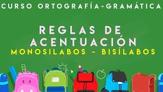 CURSO ORTOGRAFÍA Y GRAMÁTICA  REGLAS DE ACENTUACIÓN [upl. by Fredra]