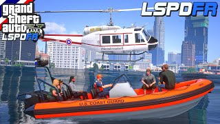 GTA V  LSPDFR มาเป็นตำรวจในเกม GTA V ภารกิจช่วยประชาชน ในเมืองโดนนํ้าท่วม 386 [upl. by Clary604]