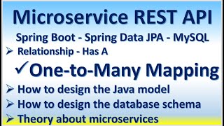 Microservice REST API Spring Boot  Spring Data JPA  MySQL Relationship  Has A OnetoMany Mapping [upl. by Aicittel52]