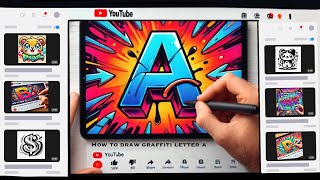 How to Draw Graffiti Letter A for Beginners Step by Step [upl. by Slorac]