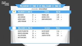 Milnrow CC 2nd XI v Walshaw CC 2nd XI [upl. by Rebeca]