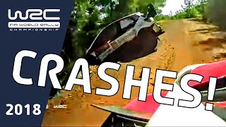 WRC Onboard Crashes 2018 Rally CRASH Compilation with Onboard Rally Crashes [upl. by Vinny]