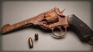 Restoring 1917 British WW1 Webley Mark VI revolver with test firing restoration [upl. by Nefets]