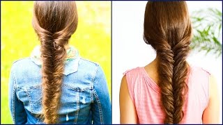 How to FISHTAIL BRAID for BeginnersMessy version★ DIY Step by Step Tutorial ★ [upl. by Dnalro]