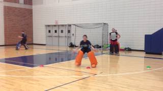 Field Hockey Goalie Footwork Drill Around the Cage [upl. by Swec]