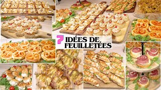 ✨7 Feuilletés faciles pour les Buffets DînatoiresFêtesamuseboucheapéritifs✨apéritifs buffet [upl. by Kaczer]