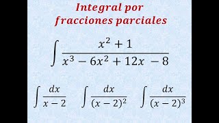 Calculo Integral Integración Integral por Fracciones Parciales denominador binomio al cubo [upl. by Glynis]