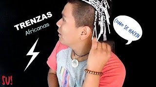 COMO HACER TRENZAS AFRICANAS con Estambre o ilasa [upl. by Ahsot536]