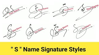 ✅ How to Draw S Signature in 10 Different Styles  S Signature Style  Signature Style Of My Name [upl. by Allicirp]