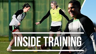 Inside Training Liverpool FC Women Prepare for Spurs in February Sunshine At Melwood [upl. by Anillek]