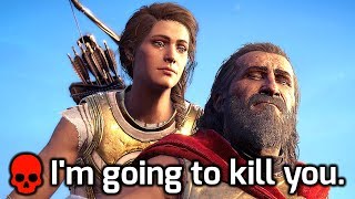 TearyEyed Kassandra Kills Leonidas Her Grandfather All Choices AC Odyssey Fate of Atlantis DLC [upl. by Bonny537]