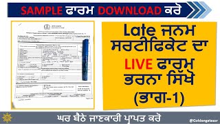 Late Birth Certificate ka Form kaise Bhare  Date of Birth Certificate Form Fill Up Punjab  Part1 [upl. by Euqinwahs]