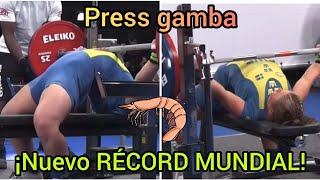 OTRO récord del 🌎 de PRESS GAMBA  123kg57kg femenino [upl. by Ecienal857]