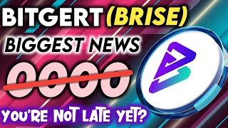 Bitgert Brise Youre Not Late Yet 🚀🥳 Brise Future 🔥 Crypto News Today [upl. by Gnilhsa]