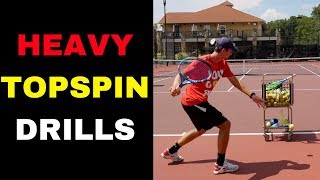 4 Drills to MASSIVELY improve the TOPSPIN on your forehand Tennis drills [upl. by Uamak682]