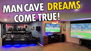 3 Man Caves in 1 Basement Full Walkthrough Tour 👀 [upl. by Muiram217]