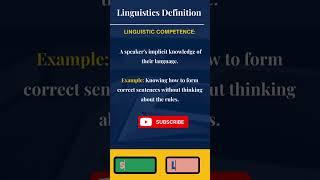 what is Linguistics Competence bsenglish bsenglishlectures shortsvideo shorts linguistics [upl. by Omar]