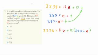 ACT Practice Exam  Math Set 4 Question 7 [upl. by Etnasa]