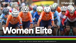 Women Elite Highlights  2024 UCI Cyclocross World Championships [upl. by Cohn906]