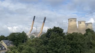 Ferrybridge Power Station demolition 22082021 [upl. by Cressy]