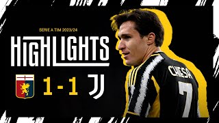 HIGHLIGHTS GENOA 11 JUVENTUS  CHIESA BACK ON THE SCORESHEET [upl. by Toile]