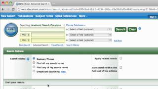 Academic Search Complete Tutorial [upl. by Bannister181]