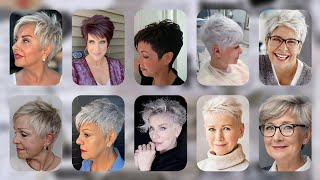 ELEGANT SHORT HAIRCUT FOR MATURE WOMEN 😍  PIXIE HAIRCUT 🤩 [upl. by Mintz]