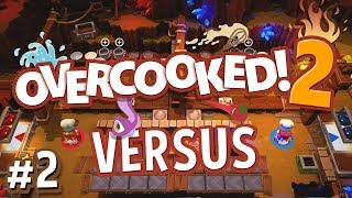 Overcooked 2 Versus  2  THE GOALS MOVE 4 Player Gameplay [upl. by Dempstor]