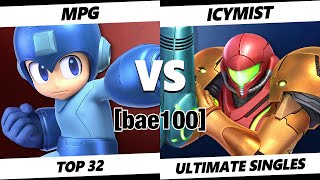 bae100 Top 32  MPg Mega Man Vs IcyMist Samus SSBU Ultimate Tournament [upl. by Snebur954]