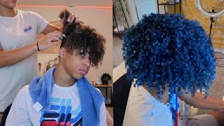 Trying Colored Hair Wax On My Brothers Hair  Azlia Williams [upl. by Flavian]