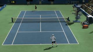 Top Spin 3 Roddick vs Federer US Open normal difficulty HD [upl. by Eimas676]