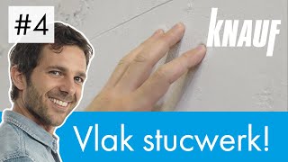 STUCWERK VLAK MAKEN  Doe het samen met Knauf 4 [upl. by Darnall]