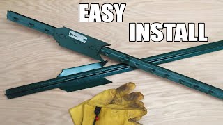 Easy way to Install Metal Fence Posts [upl. by Aneles]