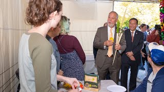 CUNY Chancellor Félix V Matos Rodríguez visits Queens College Sukkot [upl. by Yxel]