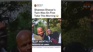 Shannon Sharpe’s doppelgänger was on First Take 😂 shorts [upl. by Sidras]