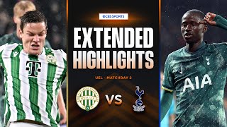 Ferencvárosi vs Tottenham Extended Highlights  UEL League Phase MD 2  CBS Sports Golazo  Europe [upl. by Ecela]